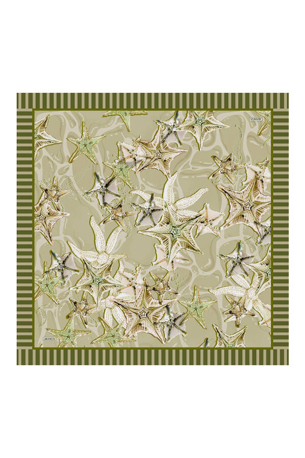 Yeşil 90X90 Pure Touch Eşarp - 1