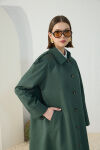 Yeşil Apolet Detaylı Trençkot - 4