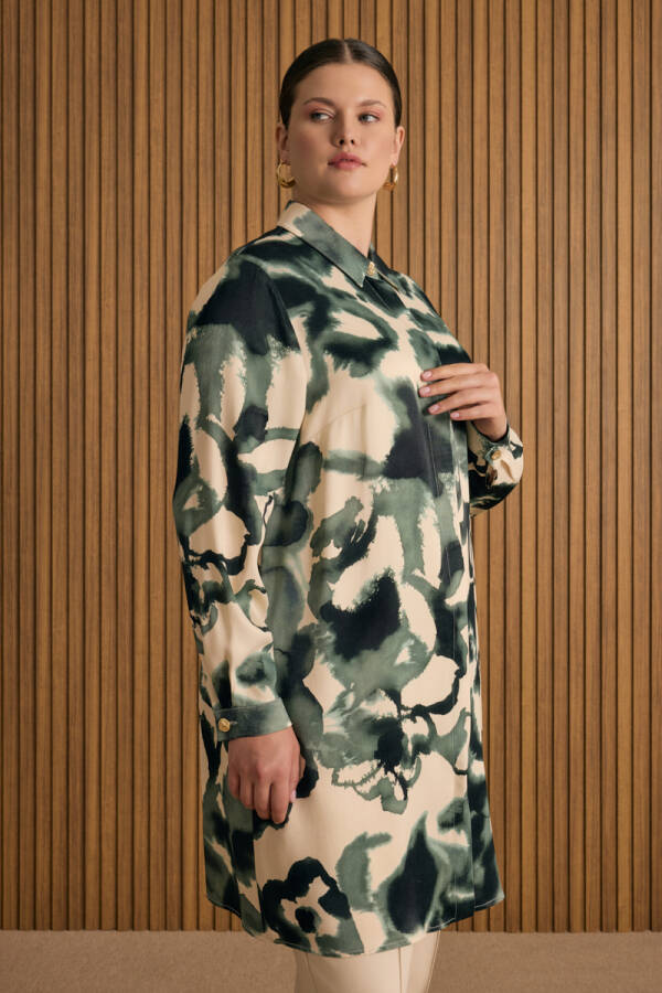 Yeşil Desenli Tunik - Aker