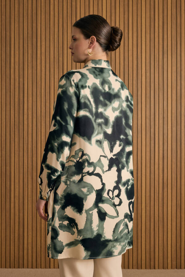 Yeşil Desenli Tunik - 6