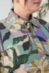 Yeşil Desenli Poplin Tunik - 6