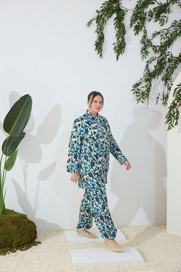 Yeşil Desenli Tunik - Aker