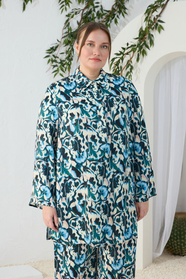 Yeşil Desenli Tunik - Aker (1)