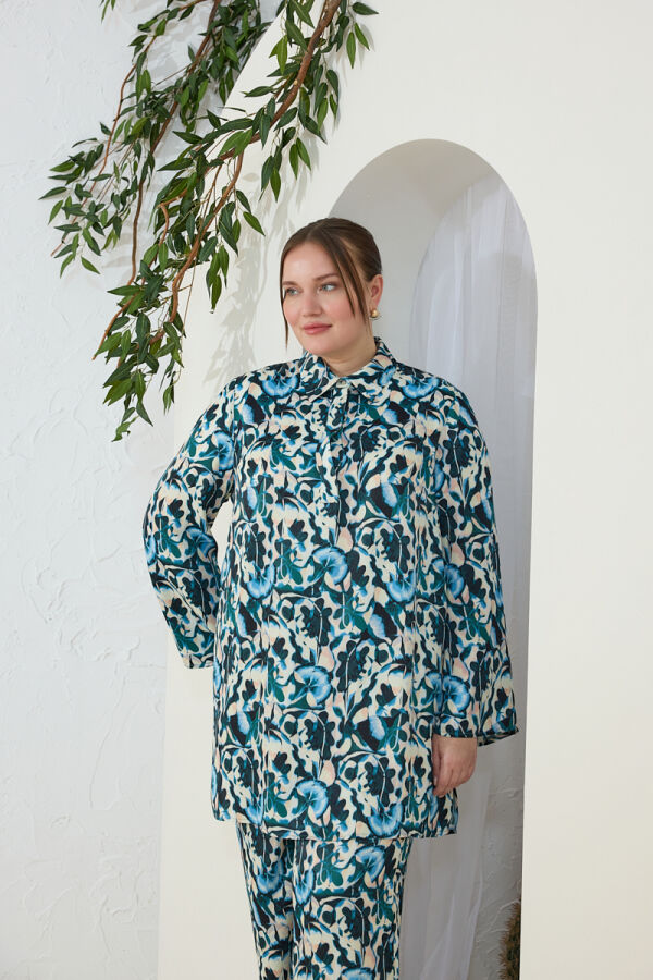 Yeşil Desenli Tunik - 4