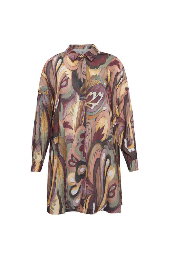 Yeşil Desenli Tunik - 1