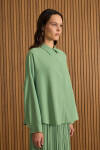 Yeşil Dökümlü Bluz - 4