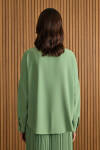 Yeşil Dökümlü Bluz - 7