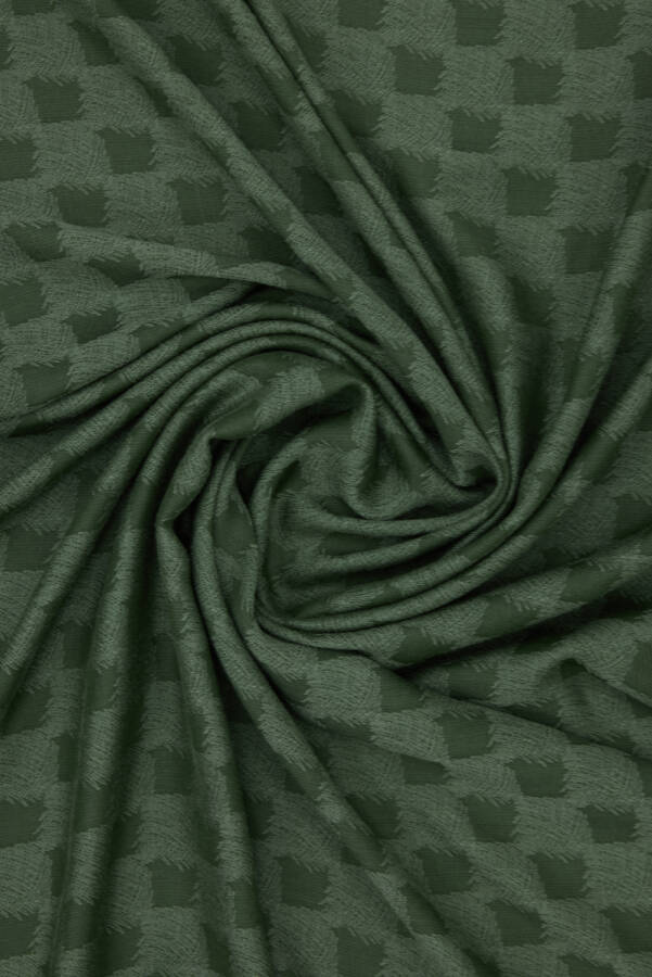 Yeşil Kare Jakar Şal - 2