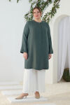 Yeşil Klasik Gömlek Yaka Pardösü - 3