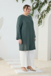 Yeşil Klasik Gömlek Yaka Pardösü - 4