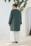 Yeşil Klasik Gömlek Yaka Pardösü - 7
