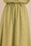 Yeşil Kumaşı Püskül Detaylı Astarlı Etek - 3