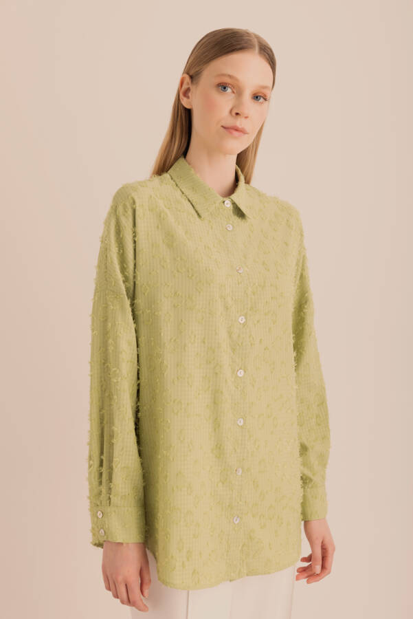 Yeşil Kumaşı Püskül Detaylı Tunik - Aker