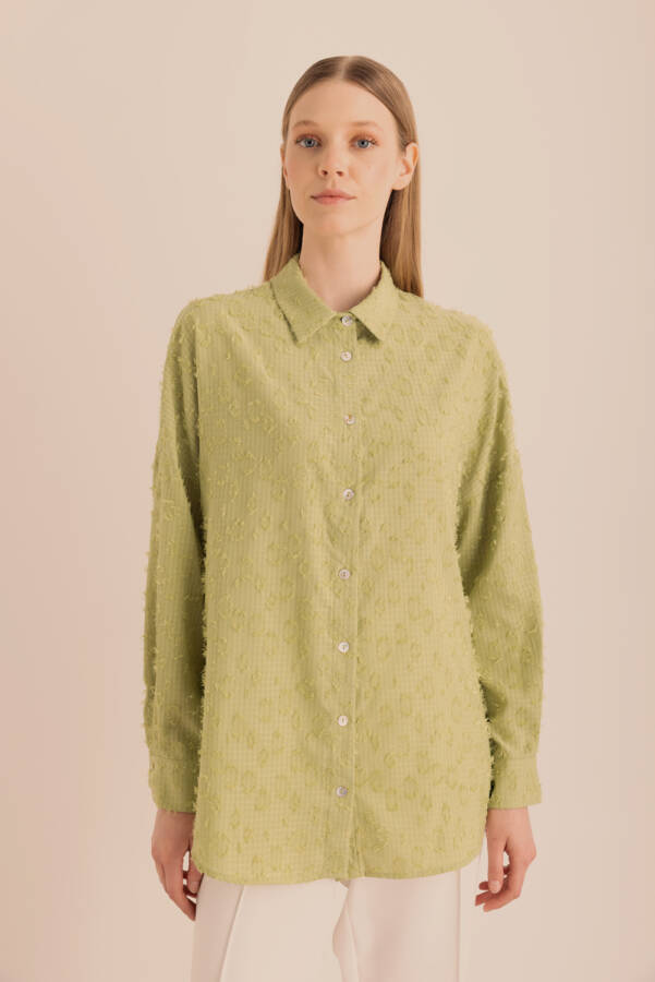 Yeşil Kumaşı Püskül Detaylı Tunik - 6