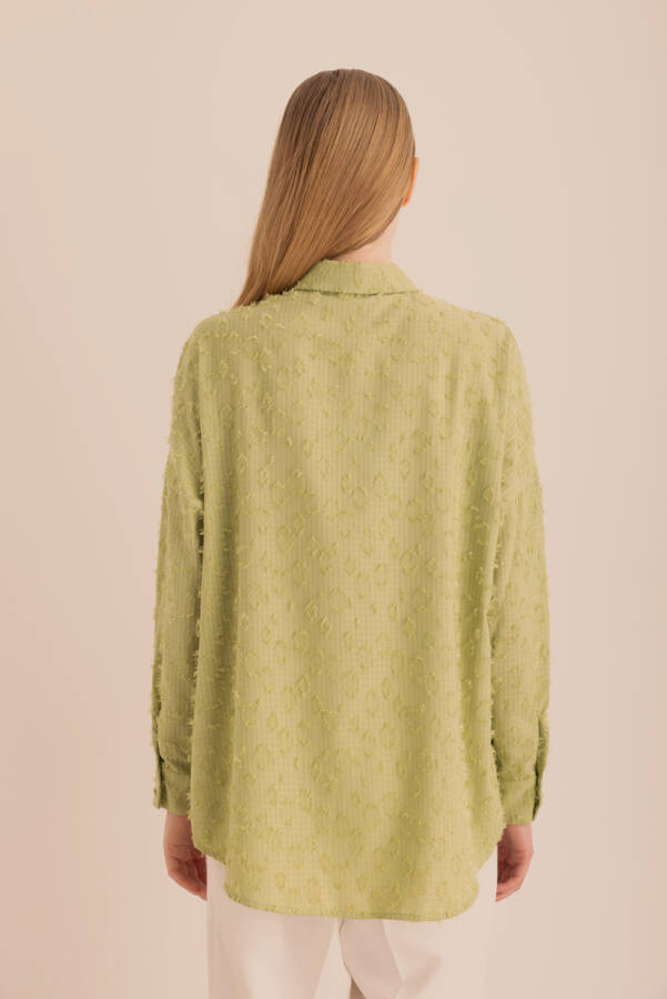 Yeşil Kumaşı Püskül Detaylı Tunik - 7