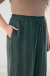 Yeşil Lastikli Detaylı Rahat Kalıp Pantolon Etek - 5