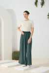 Yeşil Lastikli Pantolon Etek - 4
