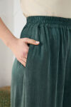 Yeşil Lastikli Pantolon Etek - 6