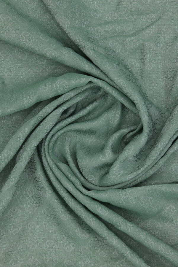 Yeşil Monogram Jakar Eşarp - 2