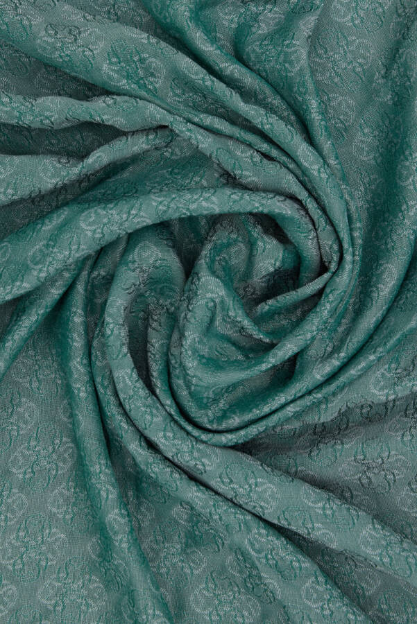 Yeşil Monogram Jakar Eşarp - 2