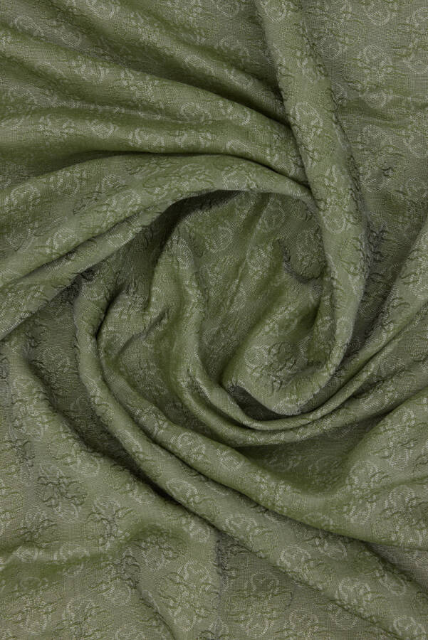 Yeşil Monogram Jakar Eşarp - Aker (1)