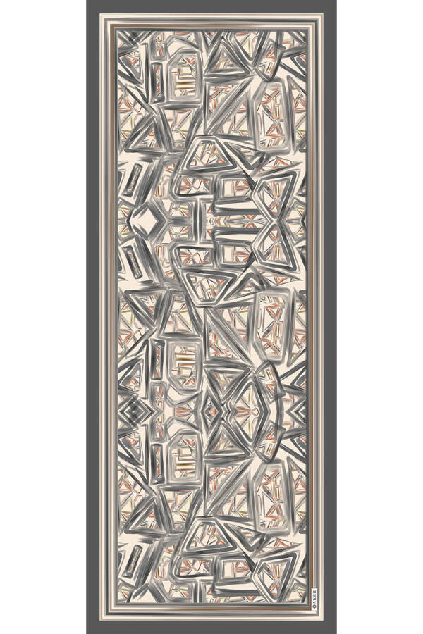 Geometrik Desenli Soft Touch Şal - 1