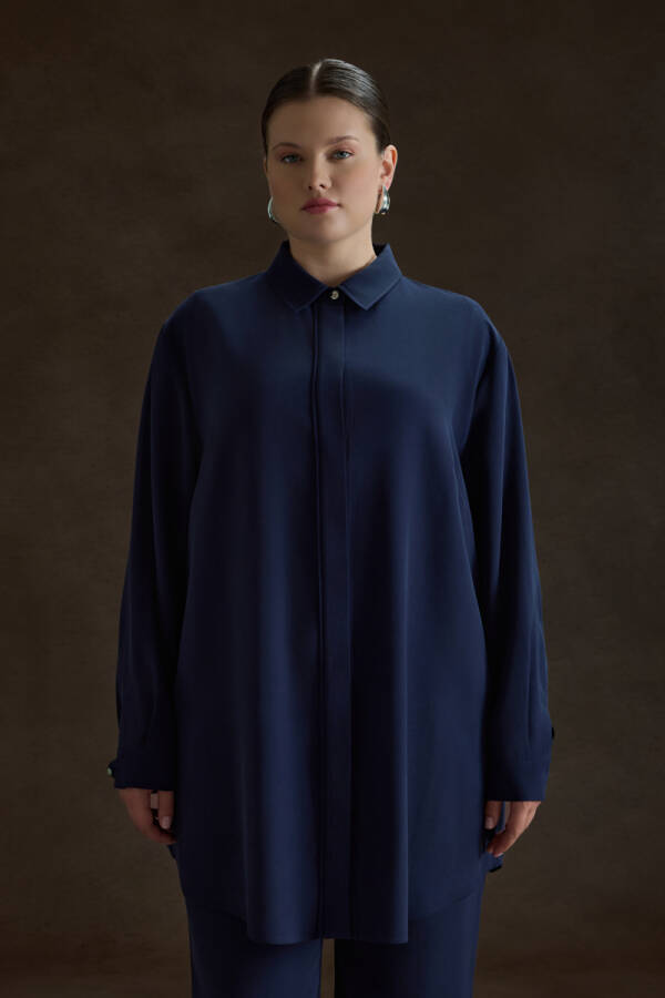 NAVY Tencel Tunik - 3