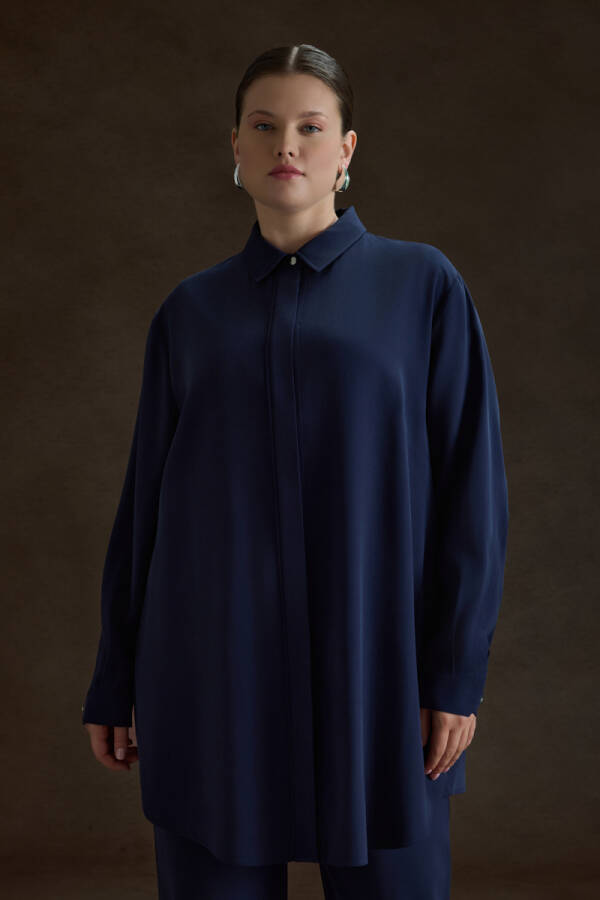 NAVY Tencel Tunik - Aker (1)