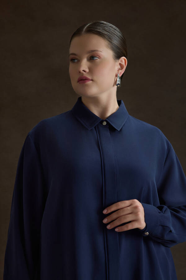 NAVY Tencel Tunik - 5