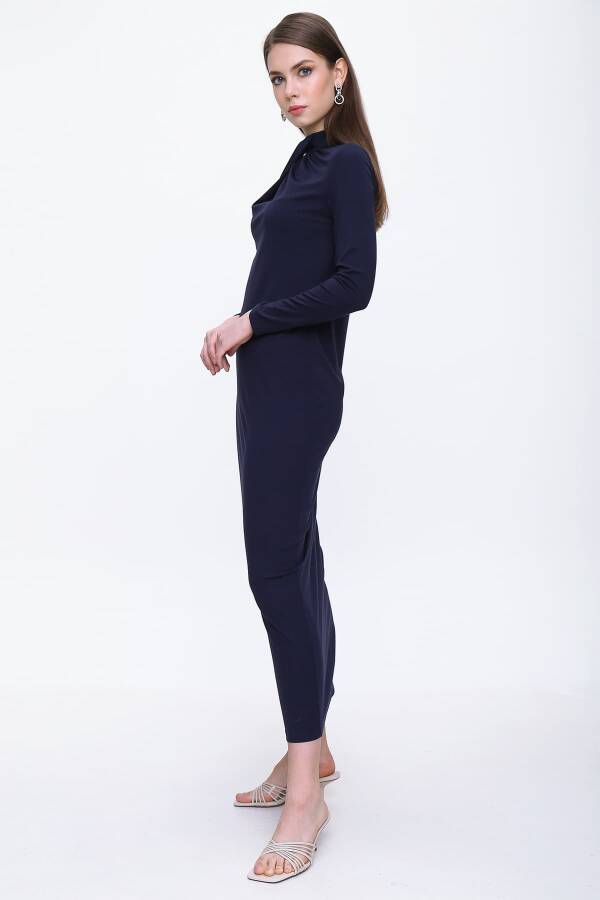 Lacivert Z41420703 ELBİSE - 5