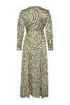 Yeşil Zebra Desen Elbise - 3