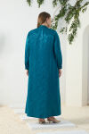 Zümrüt Asimetrik Rüzgarlı Ferace - 6