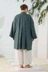 Zümrüt Dökümlü Keten Kimono - 7
